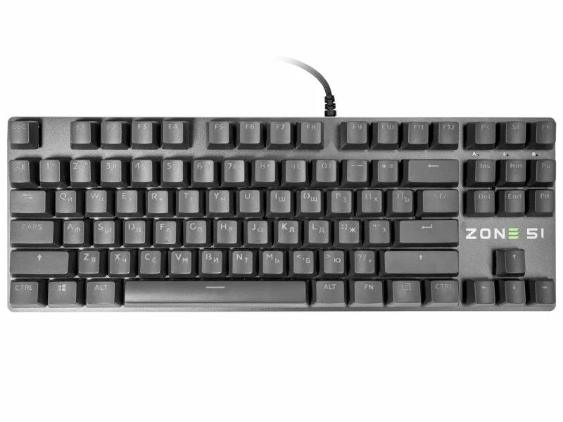 Проводная игровая клавиатура ZONE 51 Adamant TKL Black