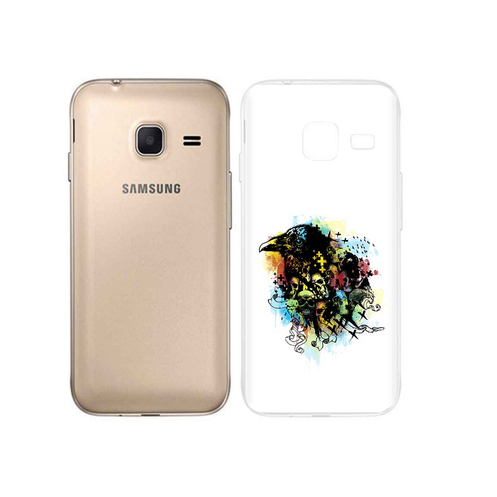 

Чехол MyPads Tocco для Samsung Galaxy J1 mini ворон и черепа (PT24300.564.273), Tocco