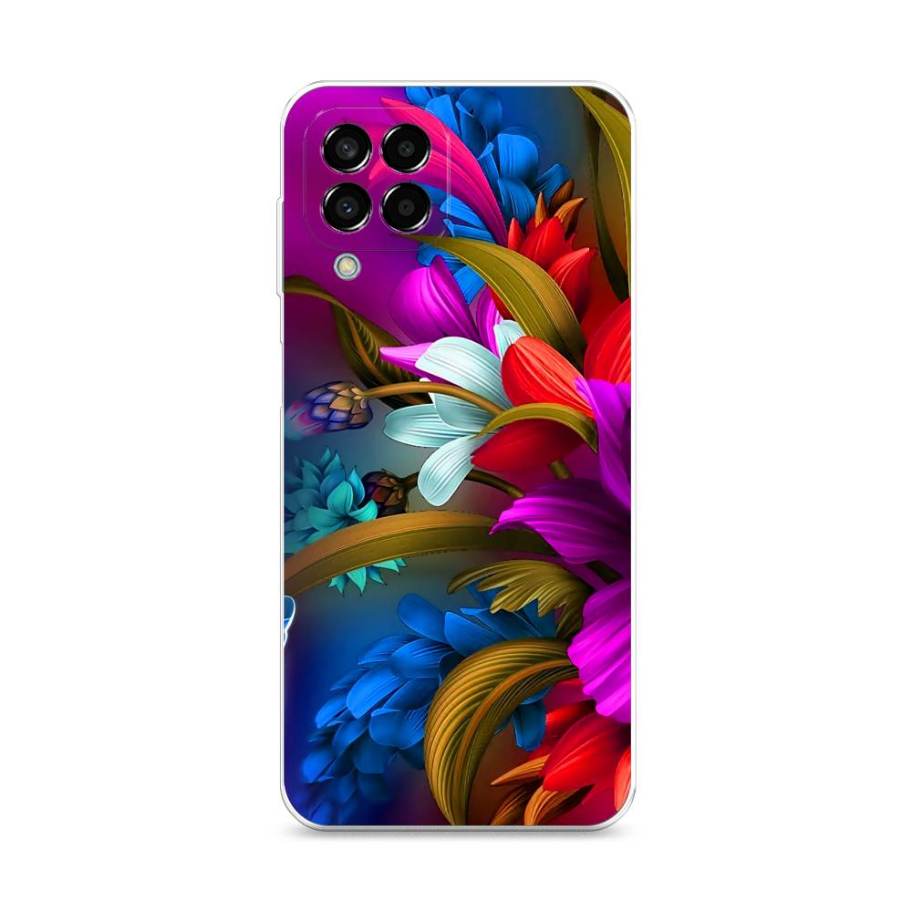 

Чехол на Samsung Galaxy M33 "Фантастические цветы", Фиолетовый;красный;синий, 2105650-2