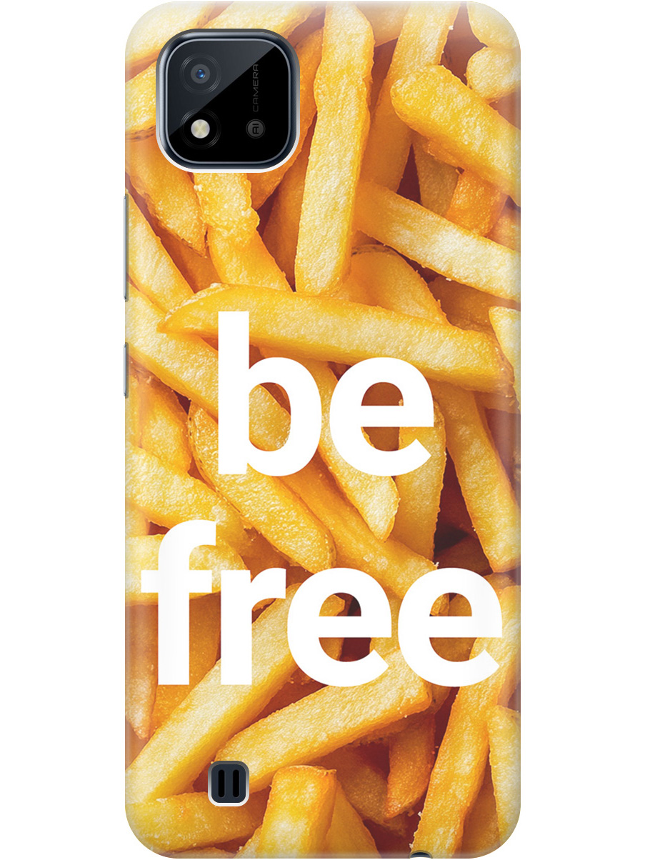 

Силиконовый чехол на realme C20 / C11 (2021) с принтом "Be Free", Прозрачный;белый;желтый, 726147461