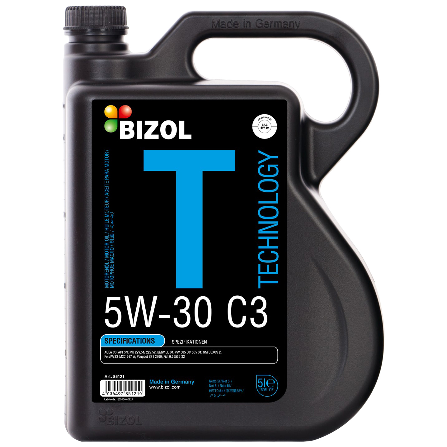 Моторное масло BIZOL Technology 5W30 C3 5л