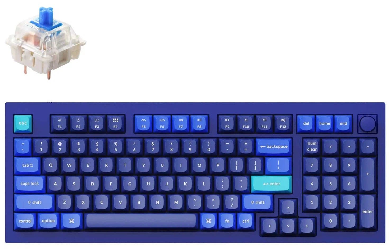 Проводная игровая клавиатура Keychron Q5 Blue (Q5-O2-RU)