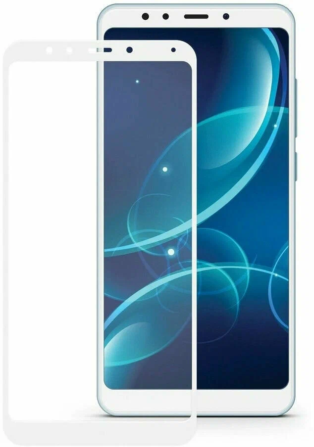 

Защитное стекло для Xiaomi Redmi 5 Plus полное покрытие, белый