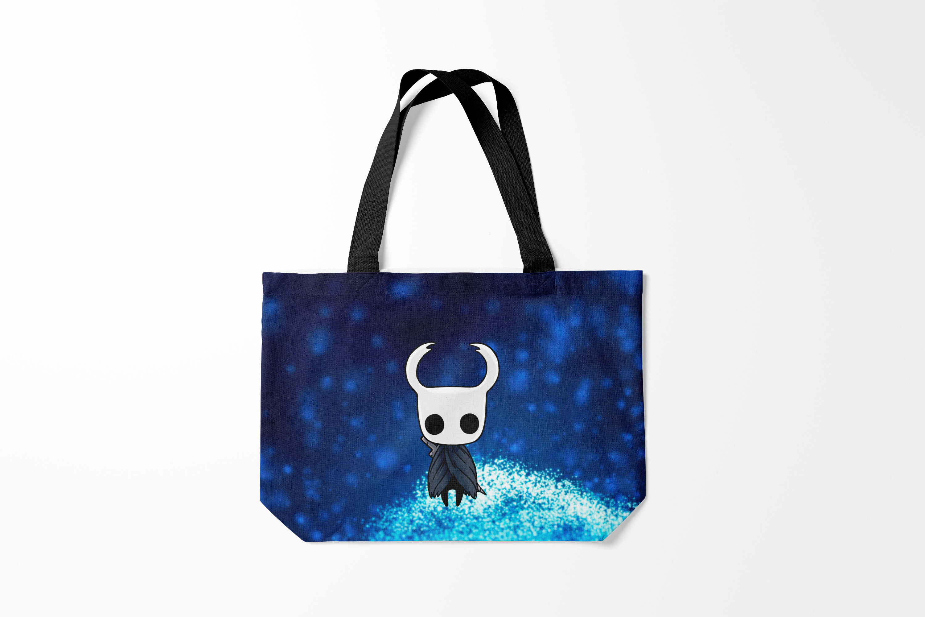 

Сумка шoппер унисекс Burnettie Hollow Knight Рыцарь, черный; синий, Разноцветный, Hollow Knight Рыцарь