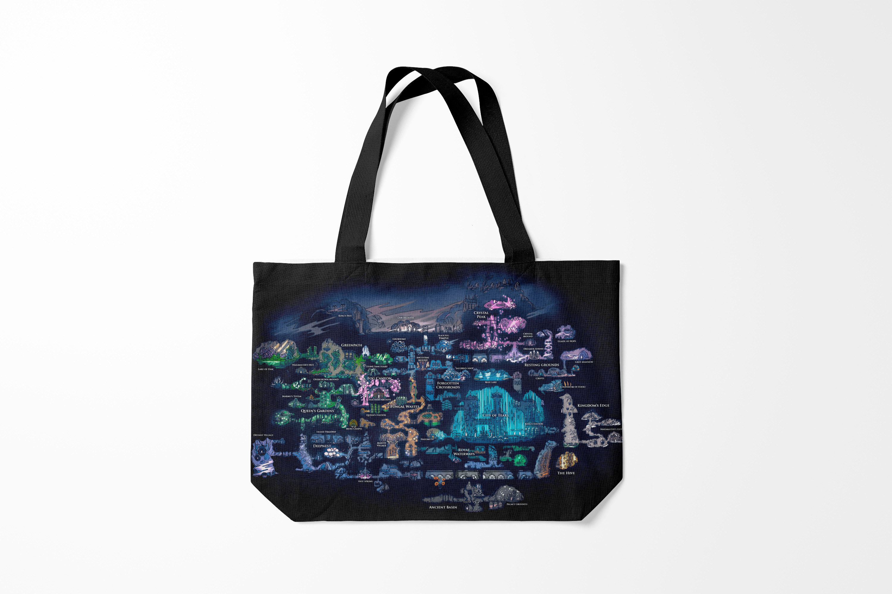 

Сумка шoппер унисекс Burnettie Hollow Knight SILKSONG, черный; красный, Hollow Knight SILKSONG