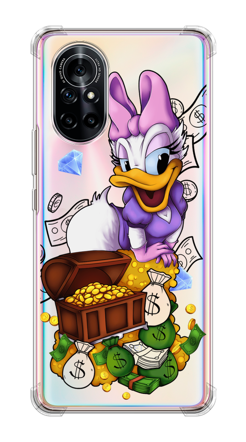 

Чехол на Honor V40 Lite "Rich Daisy Duck", Коричневый;белый;фиолетовый, 6105150-6