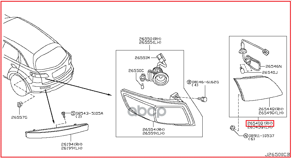 

Фара NISSAN арт. 26540CL00A