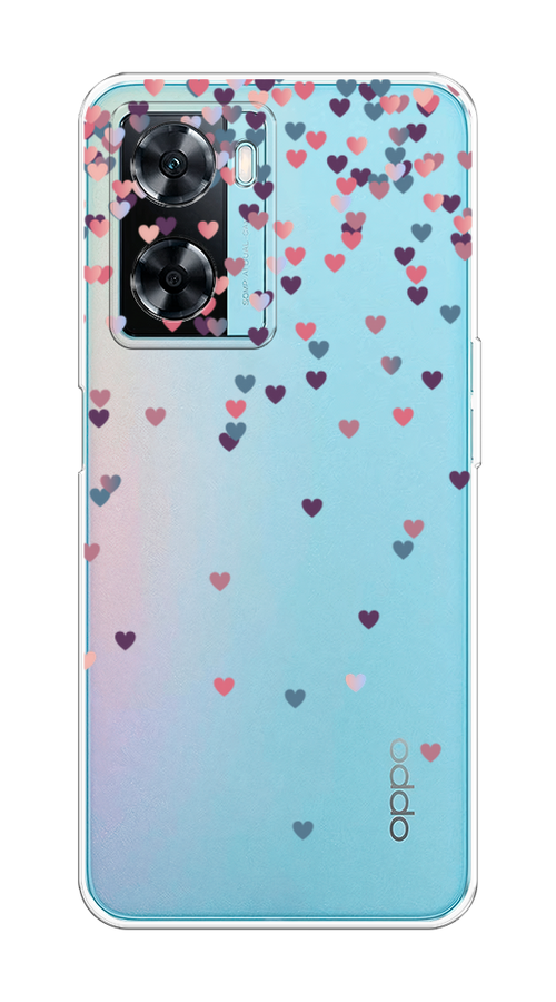 

Чехол на Oppo A57 4G "Посыпка сердечки", Розовый;фиолетовый, 2511550-3