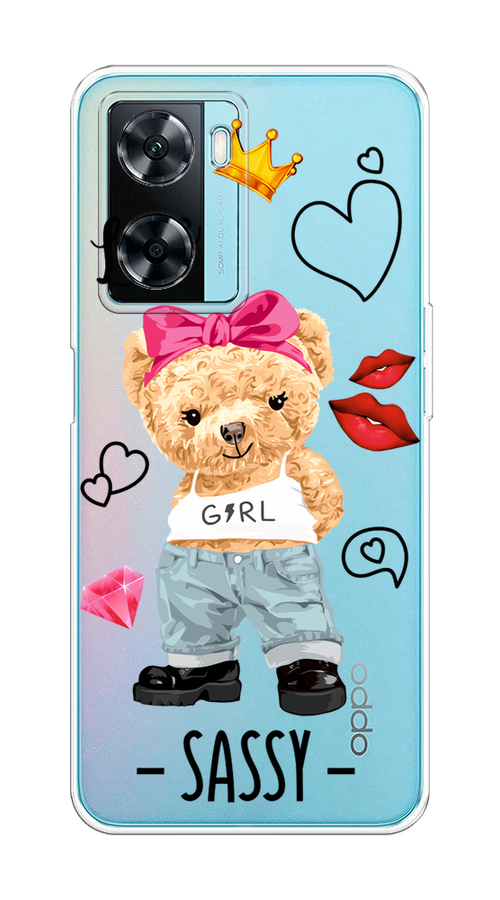 

Чехол на Oppo A57 4G "Sugar Mommy", Голубой;белый;розовый, 2511550-6