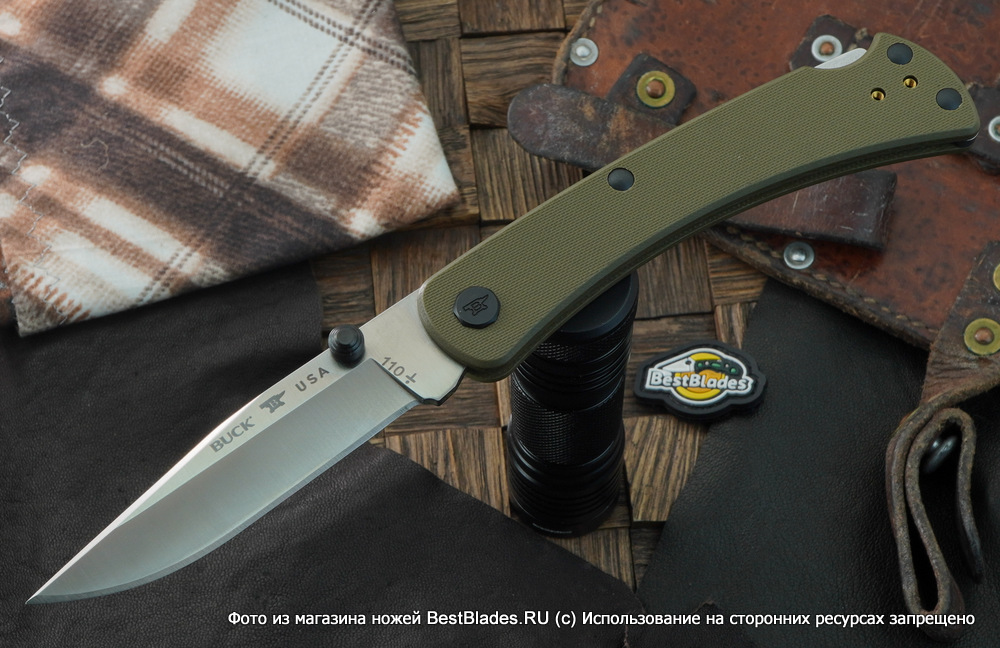 Складной нож Buck 110 Slim Pro TRX Green