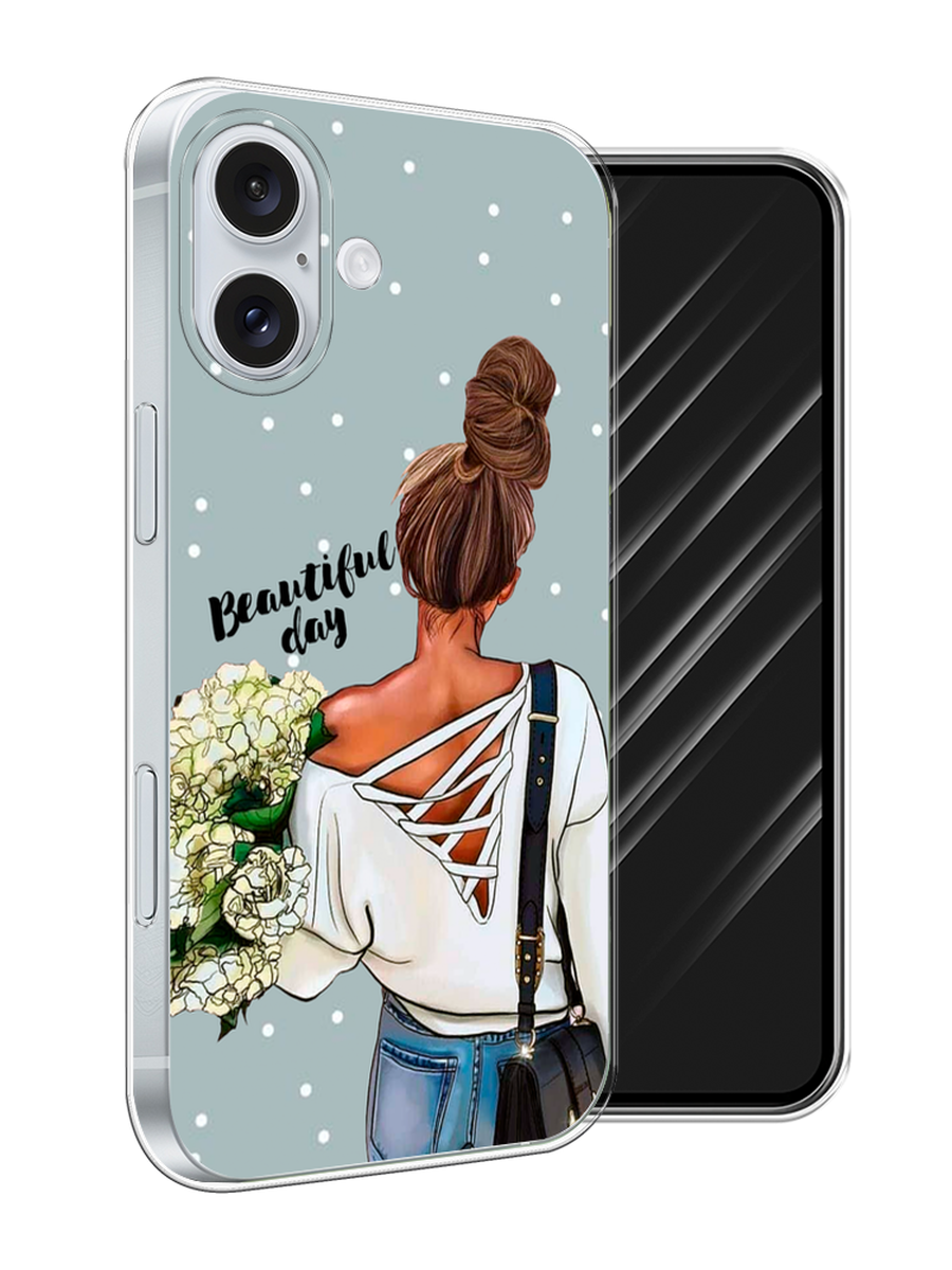 

Чехол Awog на Apple iPhone 16 Plus "Beautiful day", Голубой;коричневый;бежевый, 16150-1