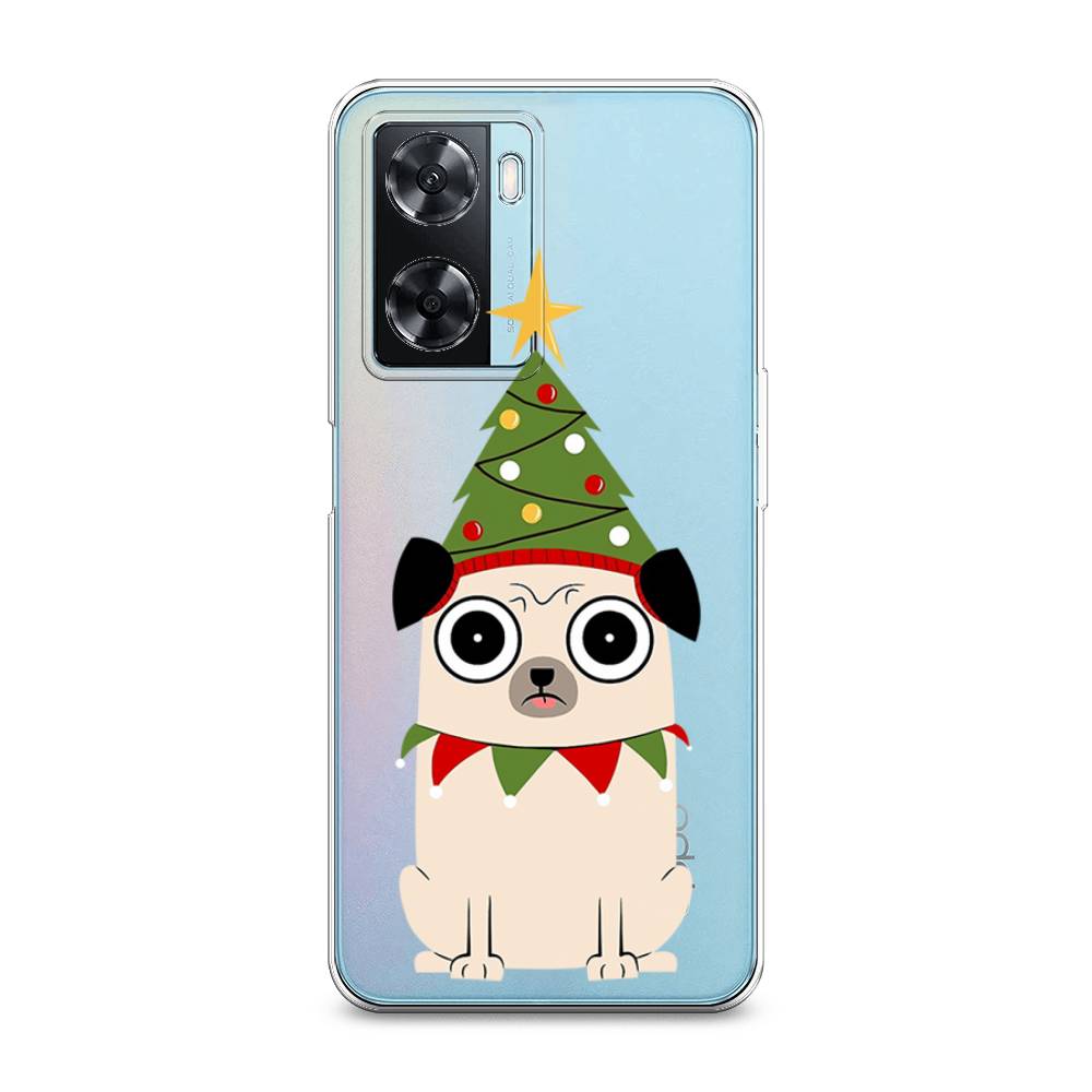 

Чехол на Oppo A57 4G "Собачка с ёлочкой", Бежевый;красный;зеленый, 2511550-1