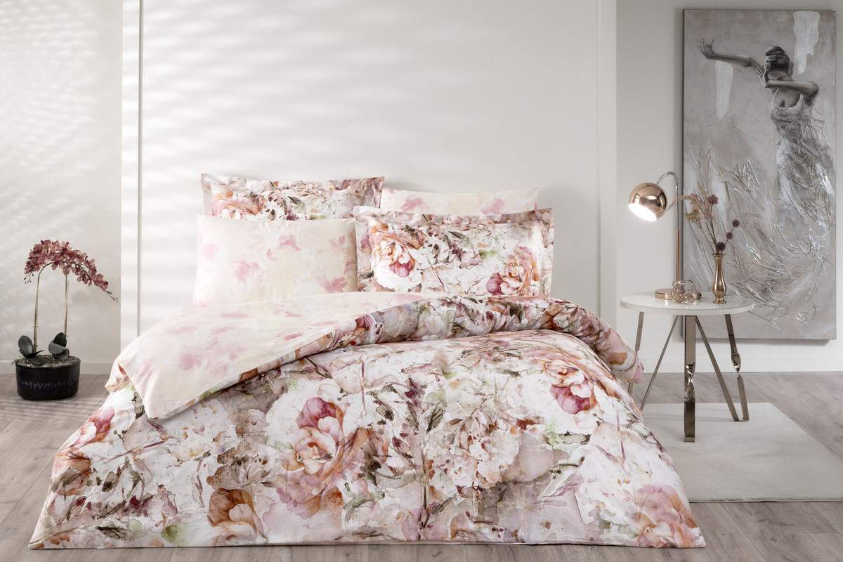 

Постельное белье TAC digital сатин Giardini пудра евро