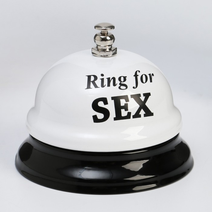 Звонок настольный "Ring for a sex", 7.5 х 7.5 х 6 см, белый 14 Февраля