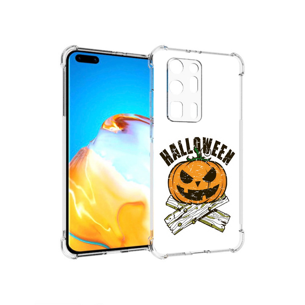 

Чехол MyPads Tocco для Huawei P40 Pro+ Хэллоуин доски тыква, Прозрачный, Tocco