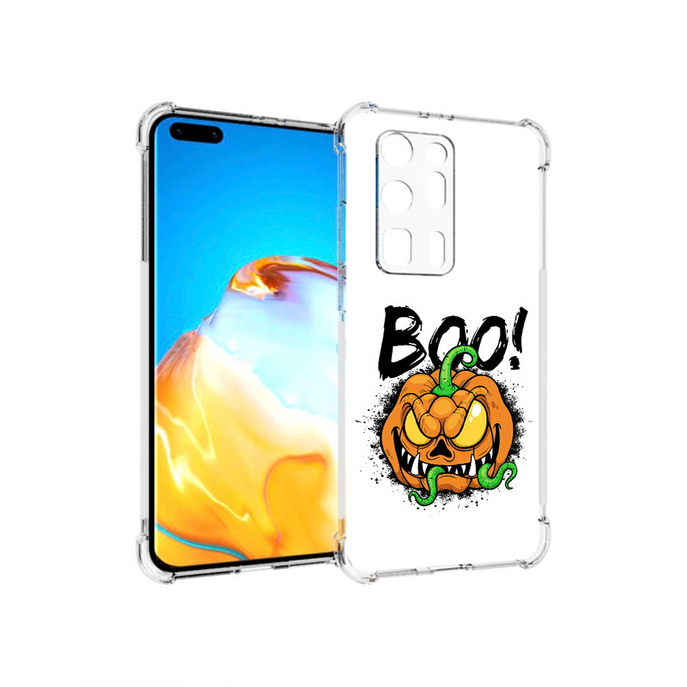 

Чехол MyPads Tocco для Huawei P40 Pro+ Хэллоуин бу, Прозрачный, Tocco