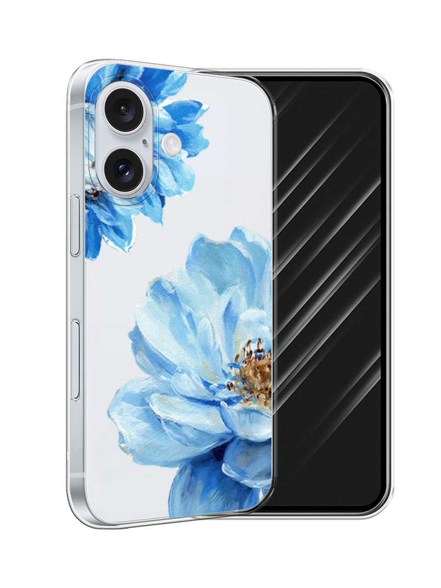

Чехол Awog на Apple iPhone 16 "Голубые клематисы", Голубой, 16050-1