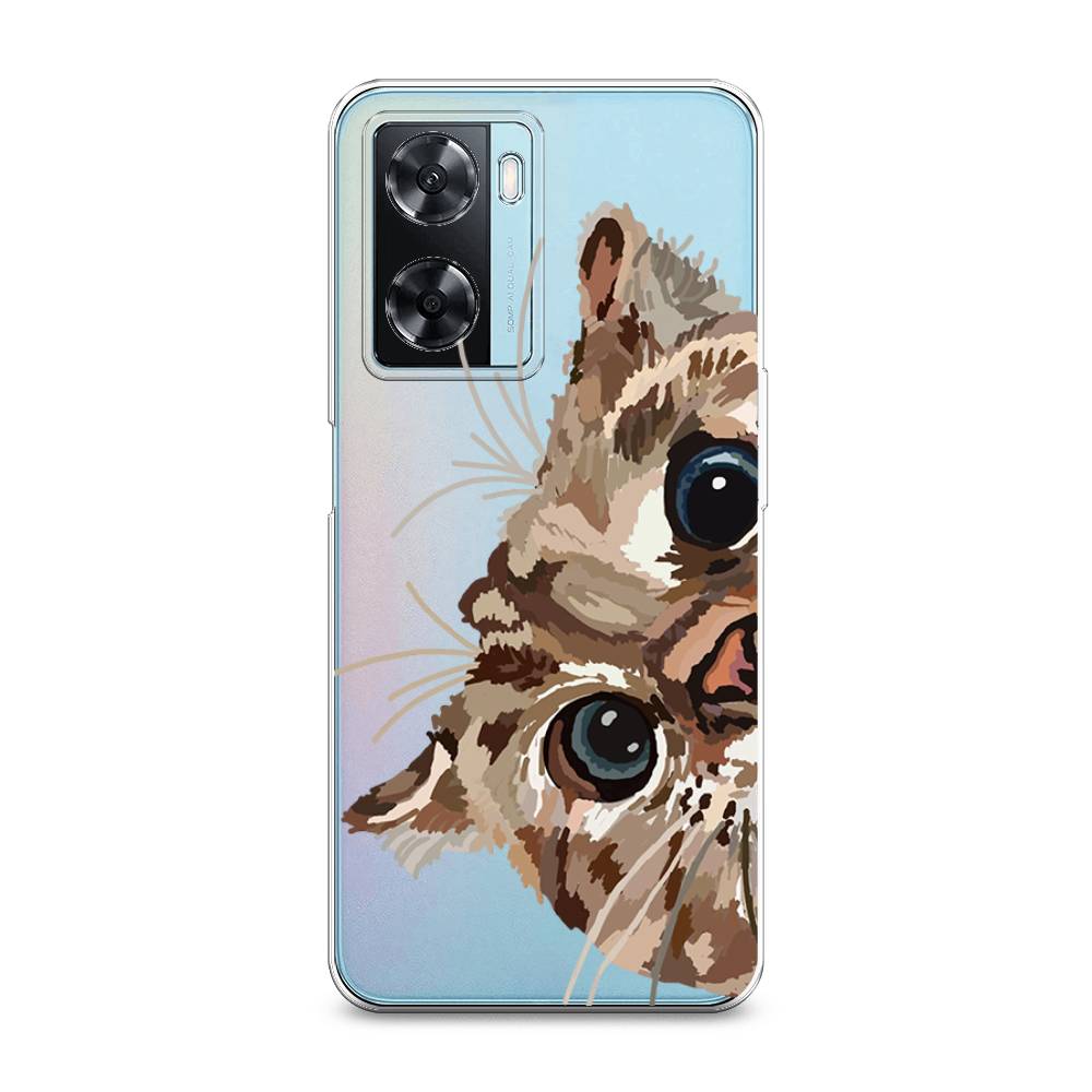Чехол на Oppo A57 4G Любопытный кот