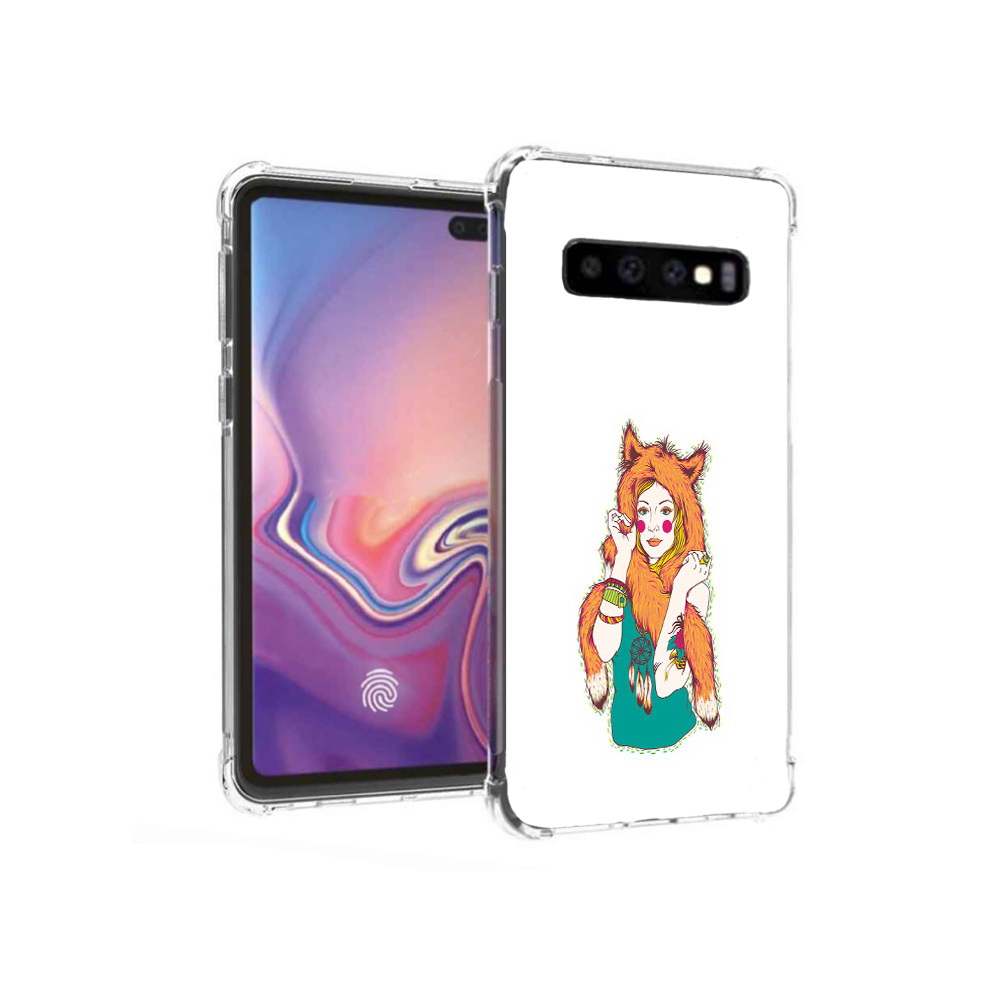 

Чехол MyPads Tocco для Samsung Galaxy S10+ Девушка лиса (PT125670.500.62), Прозрачный, Tocco