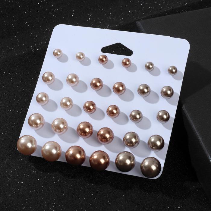 

Комплект серег пусеты из бижутерного сплава Queen Fair 5399651, пластик