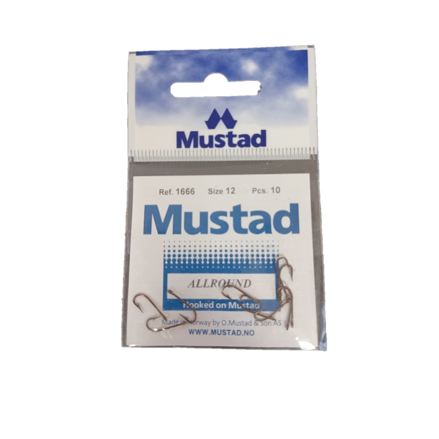 

Крючок одинарный MUSTAD 1666 №12 упаковка 10 штук