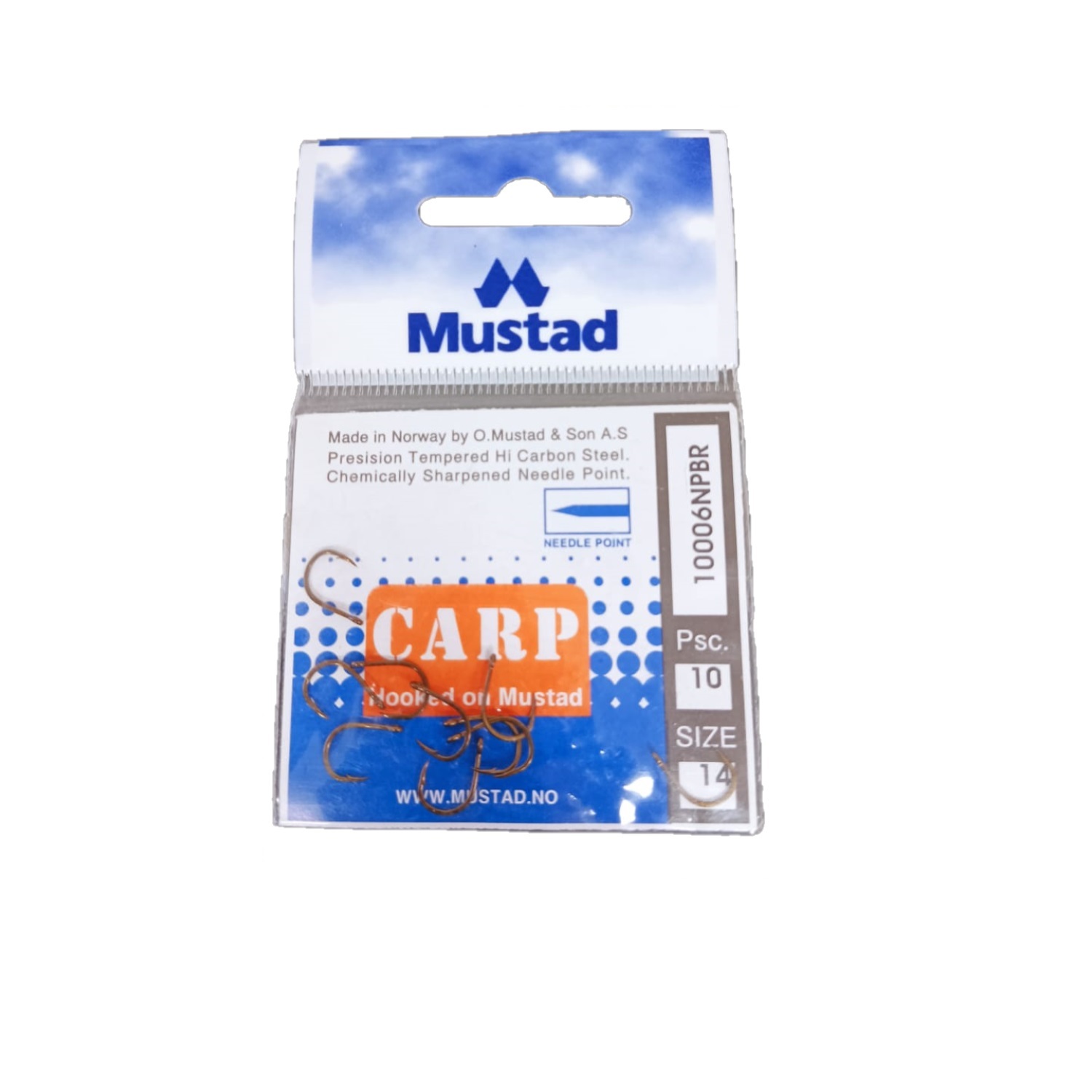 

Крючок одинарный MUSTAD 10006 NPBR №14 упаковка 10 шт.