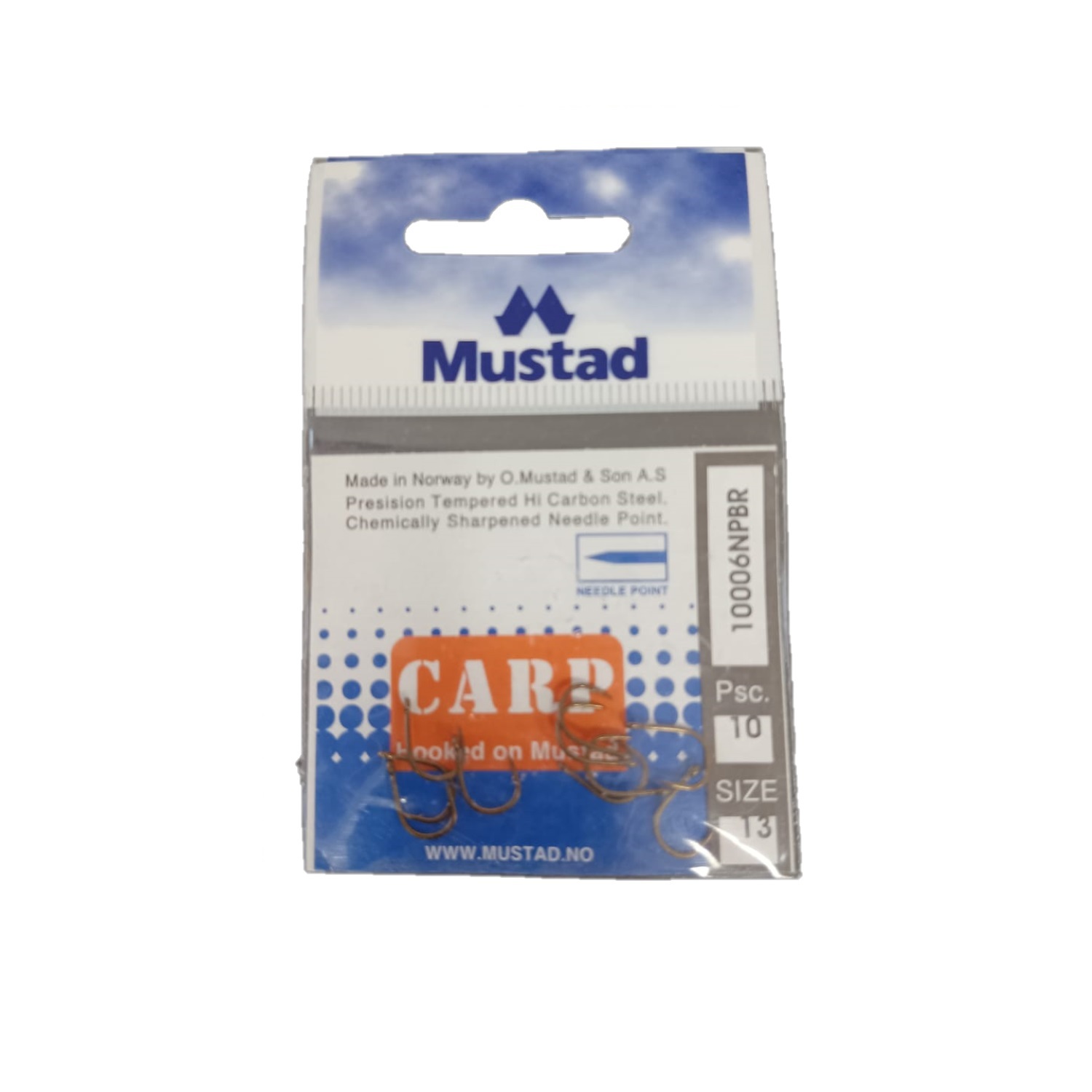 

Крючок одинарный MUSTAD 10006 NPBR №13 упаковка 10 шт.