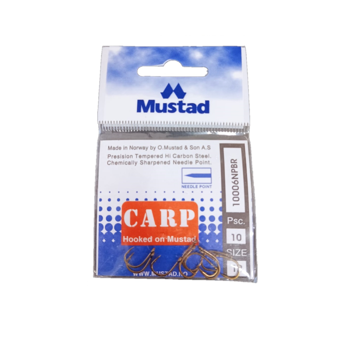 

Крючок одинарный MUSTAD 10006 NPBR №12 упаковка 10 шт.