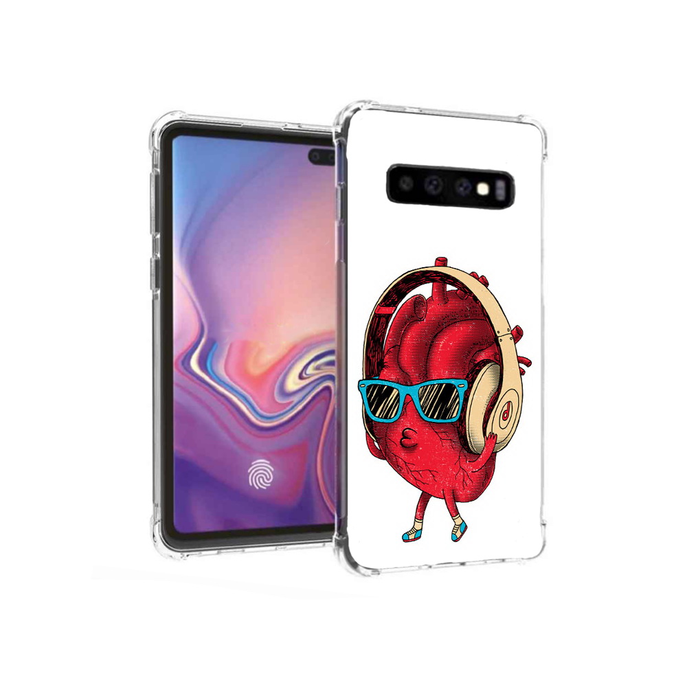 

Чехол MyPads Tocco для Samsung Galaxy S10+ слушай сердце (PT125670.500.609), Прозрачный, Tocco