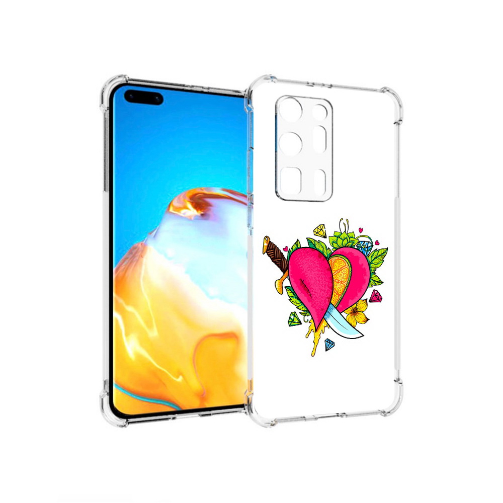 

Чехол MyPads Tocco для Huawei P40 Pro+ Фруктовое сердце, Прозрачный, Tocco