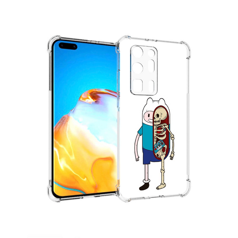 

Чехол MyPads Tocco для Huawei P40 Pro+ Финн скелет, Прозрачный, Tocco