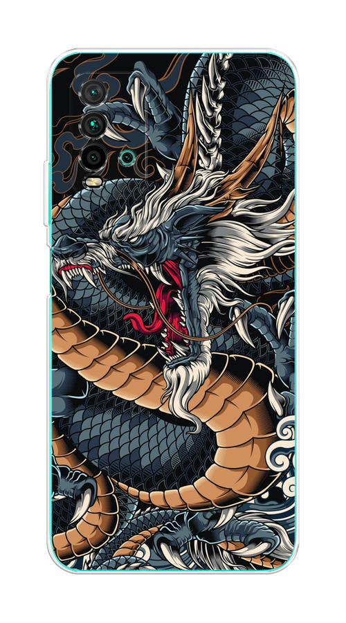 

Чехол на Xiaomi Redmi 9T "Japanese Dragon", Коричневый;черный;синий, 39850-1