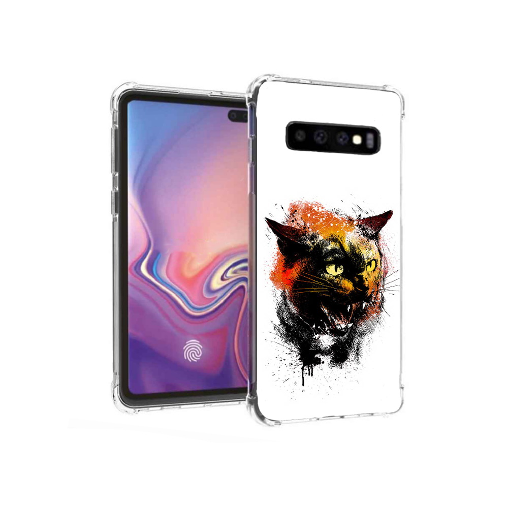 

Чехол MyPads Tocco для Samsung Galaxy S10+ сиамский кот (PT125670.500.598), Прозрачный, Tocco