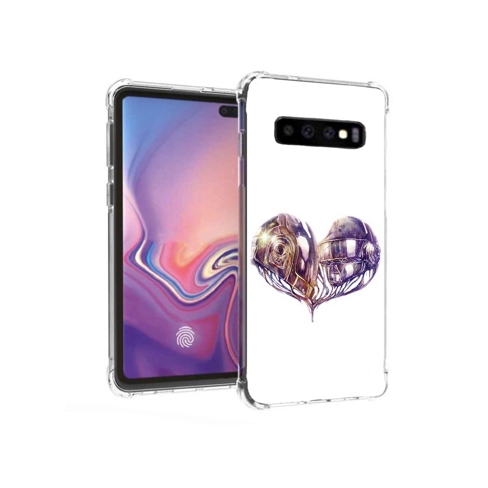 

Чехол MyPads Tocco для Samsung Galaxy S10+ сердце абстракция (PT125670.500.596), Прозрачный, Tocco