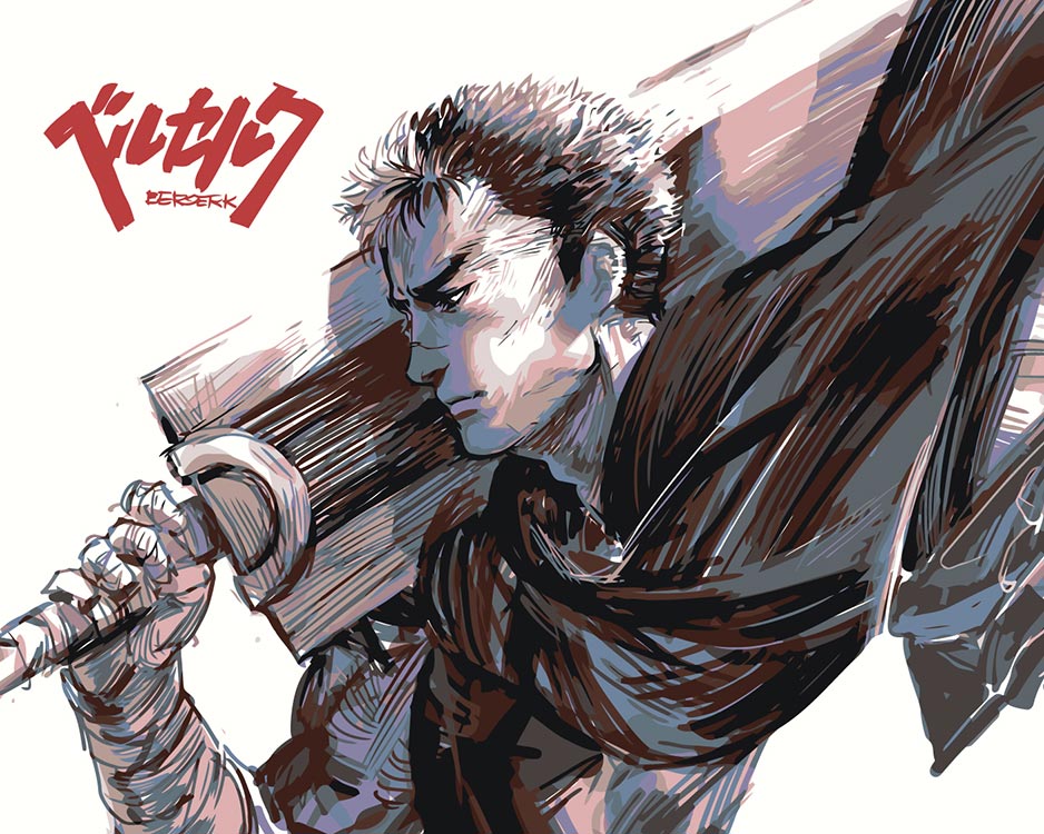 

Картина по номерам Цветное Берсерк Berserk манга аниме: Гатс арт