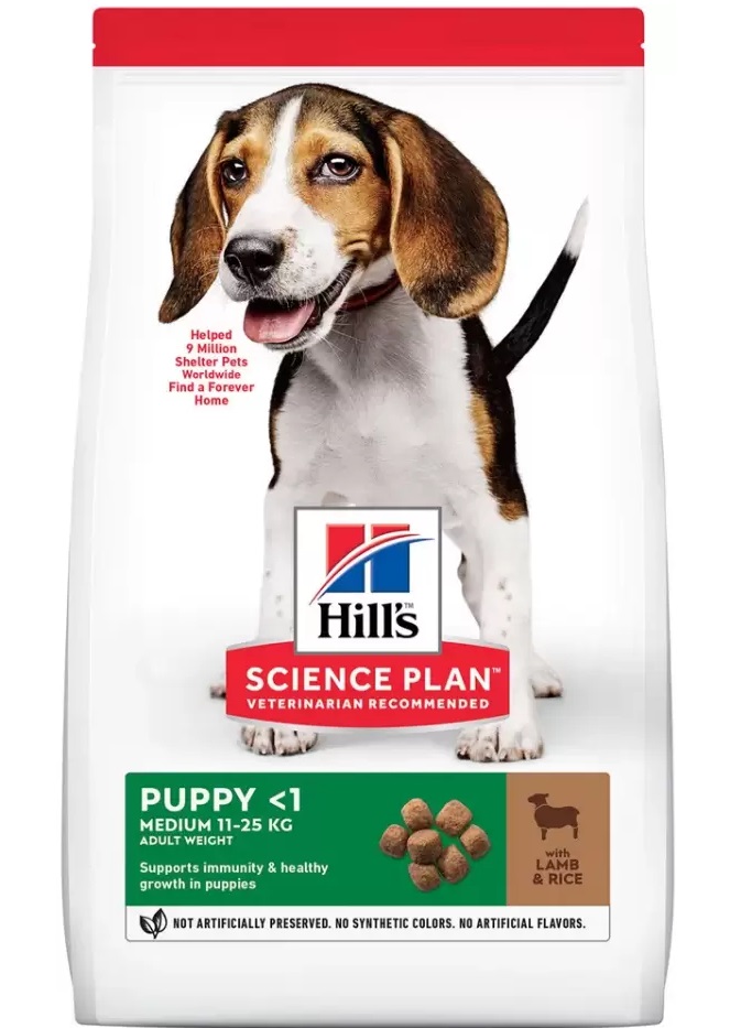

Сухой корм для щенков Hill's Puppy Medium, для средних пород, ягненок и рис, 800 г