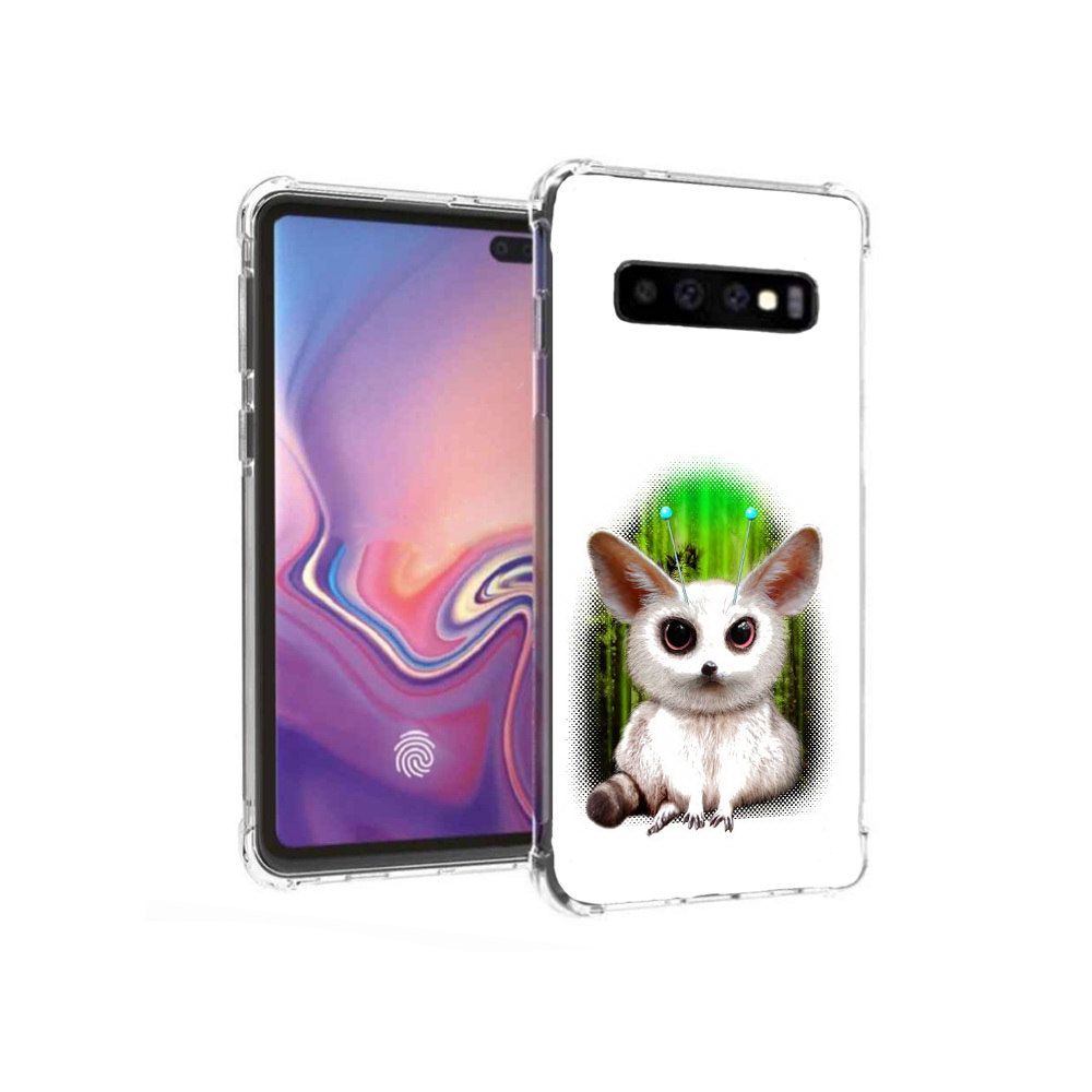 

Чехол MyPads Tocco для Samsung Galaxy S10+ пушистое животное (PT125670.500.560), Прозрачный, Tocco