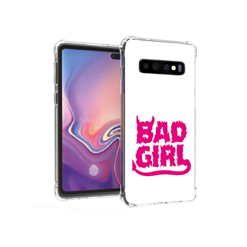 

Чехол MyPads Tocco для Samsung Galaxy S10+ плохая девочка (PT125670.500.545), Прозрачный, Tocco