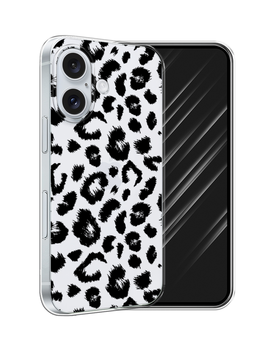 

Чехол Awog на Apple iPhone 16 "Окрас леопарда фон", Черный, 16050-1