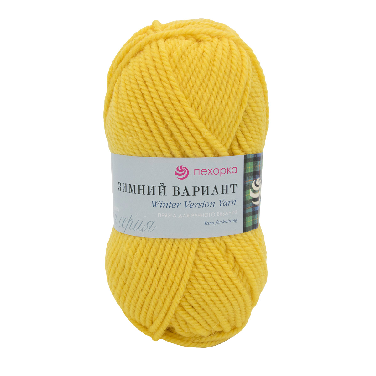 фото Пряжа пехорка 'зимний вариант', 100 г, 100 м (шерсть) (75-желтая роза), 10 мотков