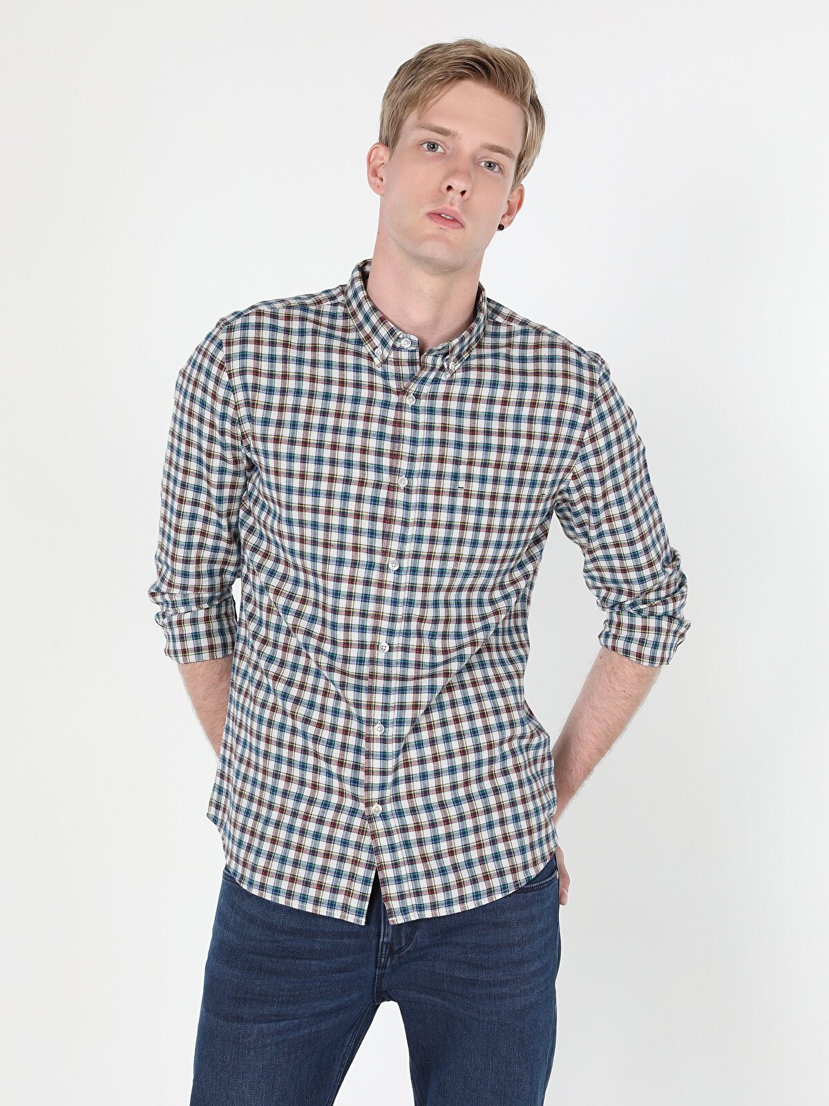 

Рубашка мужская Colin's CL1060061_Q1.V1 разноцветная L, CL1060061_Q1.V1