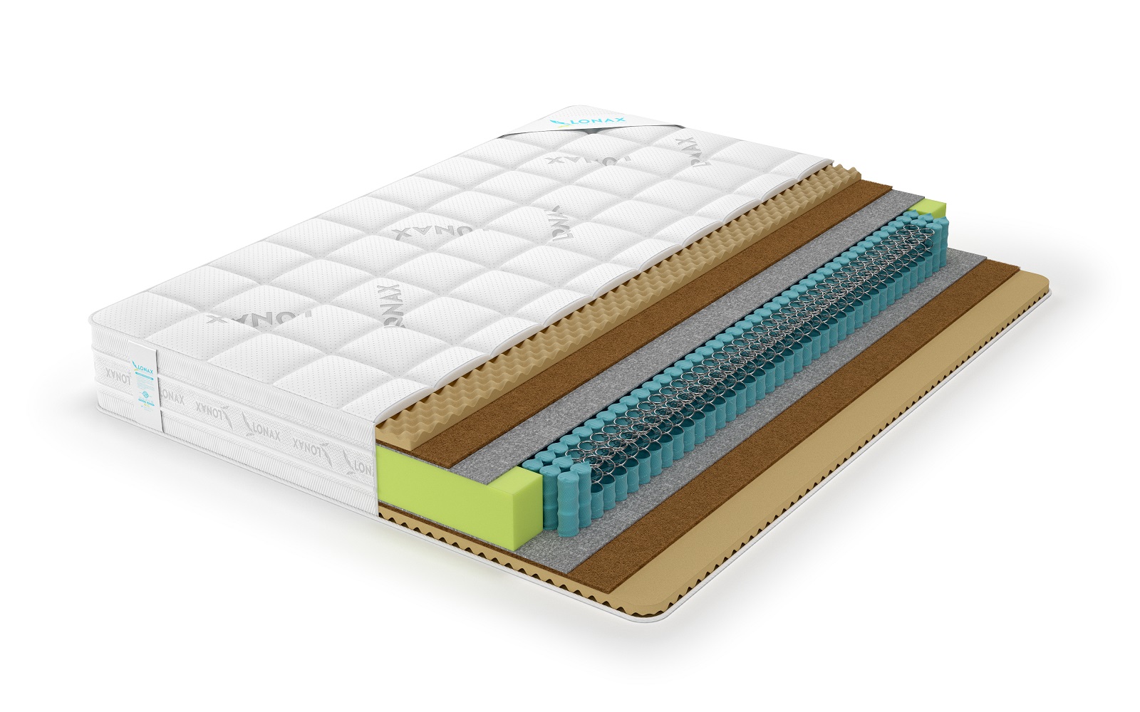 

Матрас пружинный Lonax relax memory medium S1000/chstds_lonLRMMS1000_110x195, Белый, Lonax relax memory medium S1000