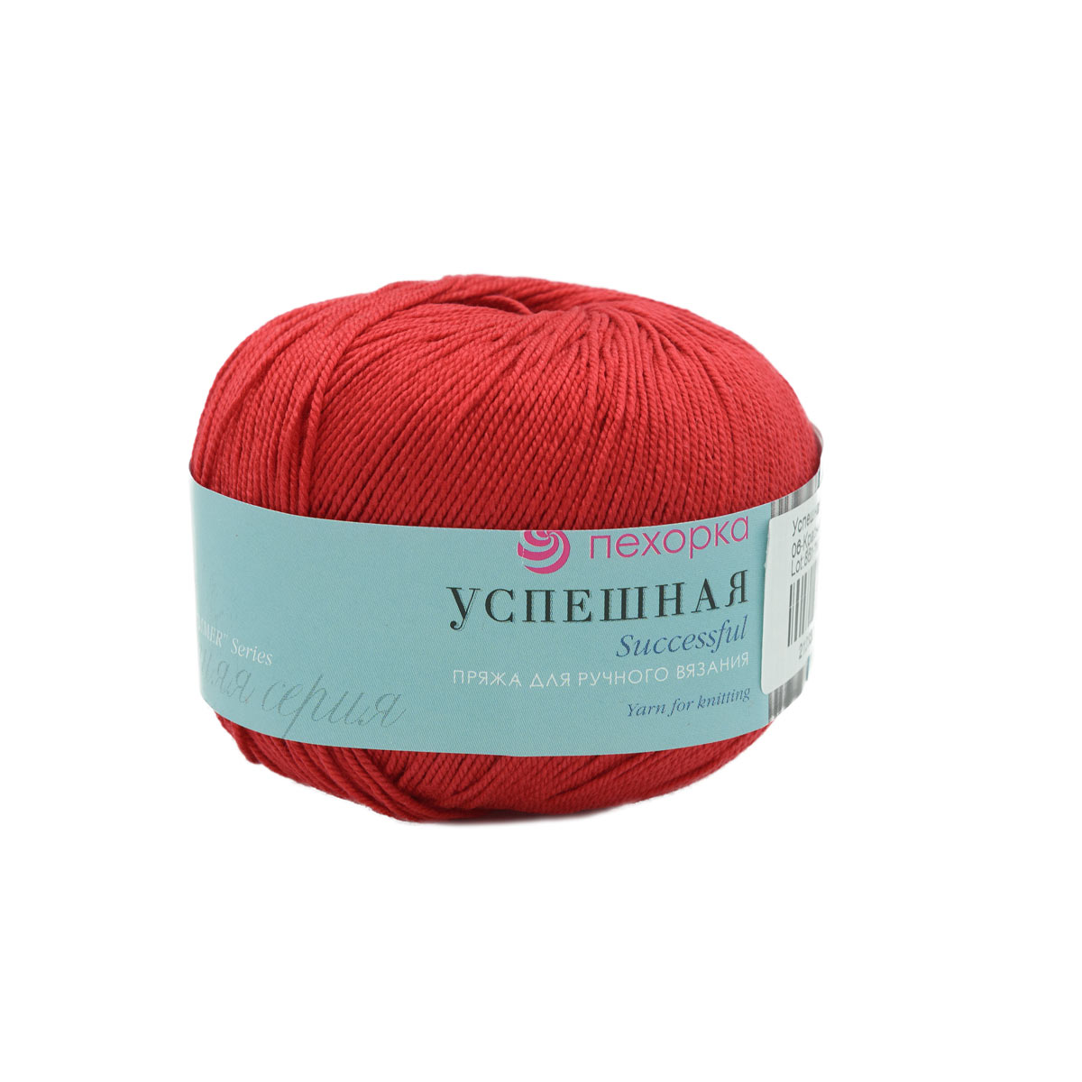 

Пряжа Пехорка 'Успешная' 50 г, 220 м (мерсеризованный хлопок) (06-Красный), 10 мотков