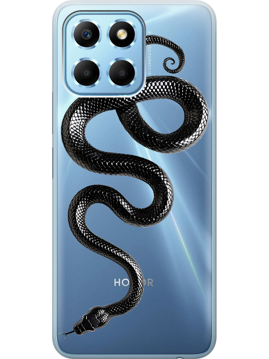

Силиконовый чехол на Honor X6 / X8 5G с принтом "Черная мамба", Прозрачный;черный, 762092213