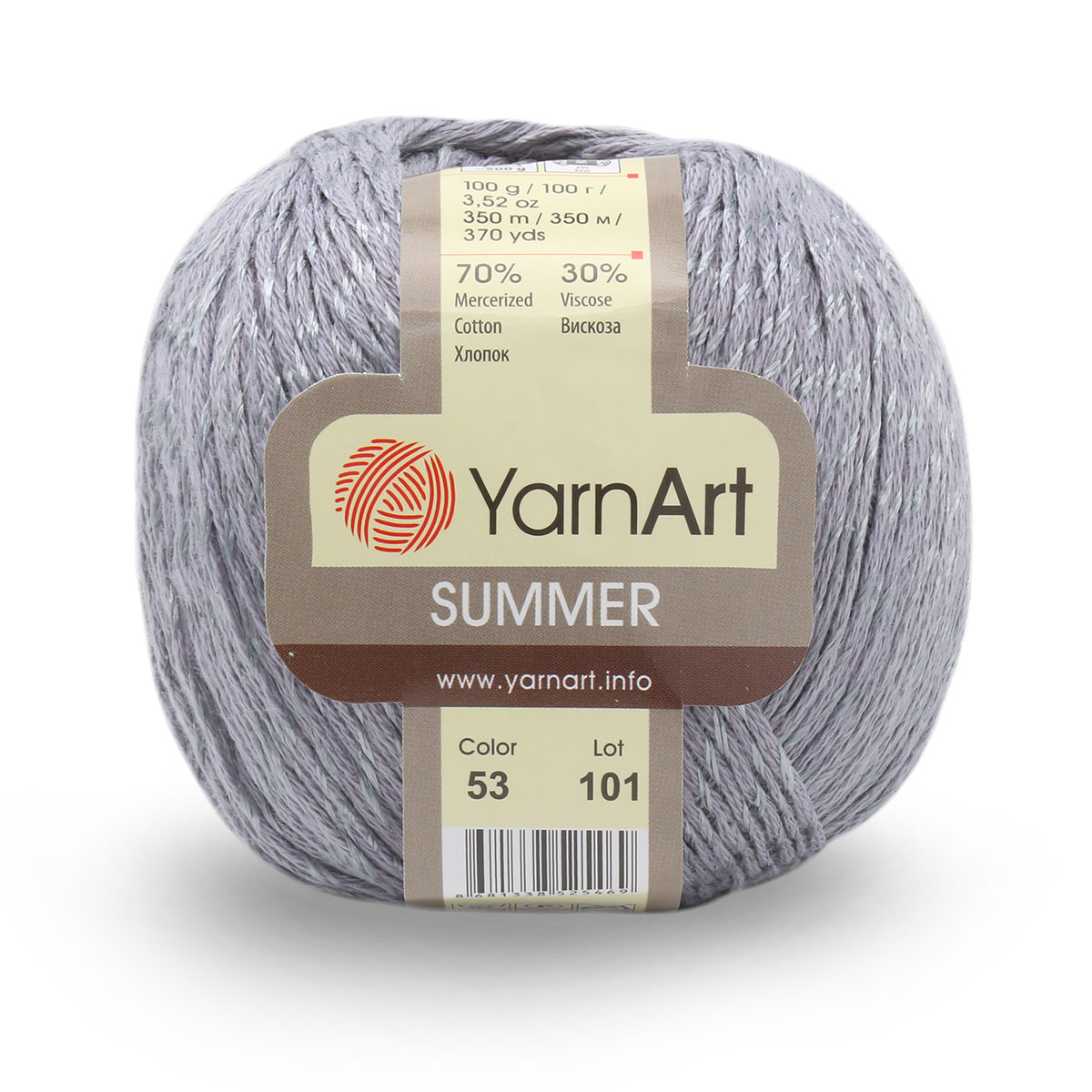 

Пряжа YarnАrt 'Summer', 100 г, 350 м (хлопок, вискоза) (53 джинсовый), 4 мотка