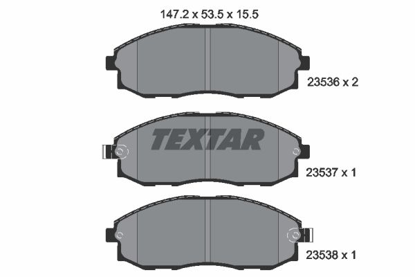 фото Колодки пер.hyundai h-1/starex 97-07 textar арт. 2353601