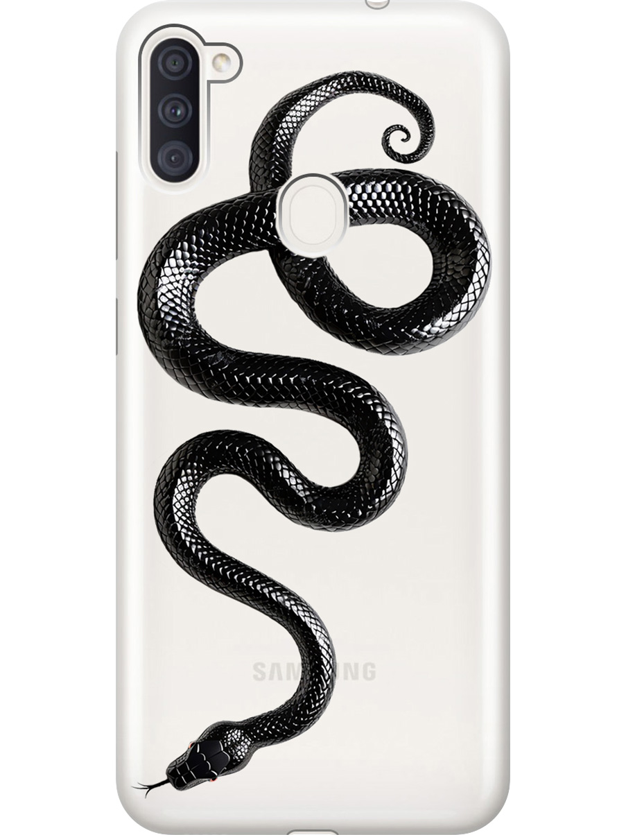 

Силиконовый чехол на Samsung Galaxy A11 / M11 с принтом "Черная мамба", Прозрачный;черный, 722820813