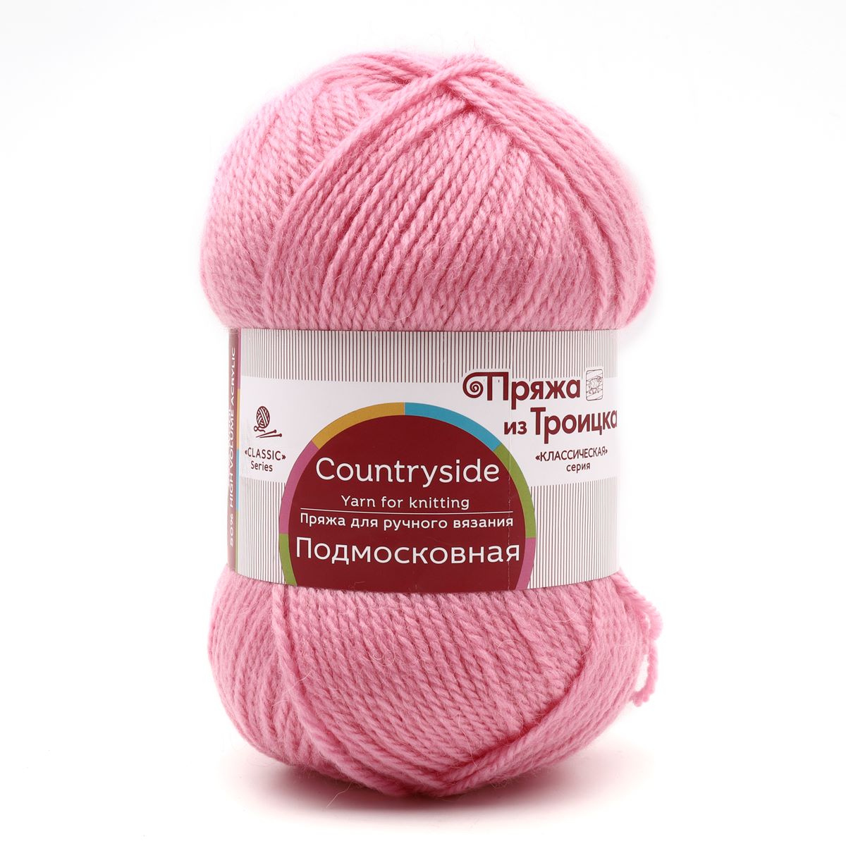 

Пряжа из Троицка 'Подмосковная' 100 г, 250 м (шерсть, акрил) (11 ярко-розовый), 10 мотков