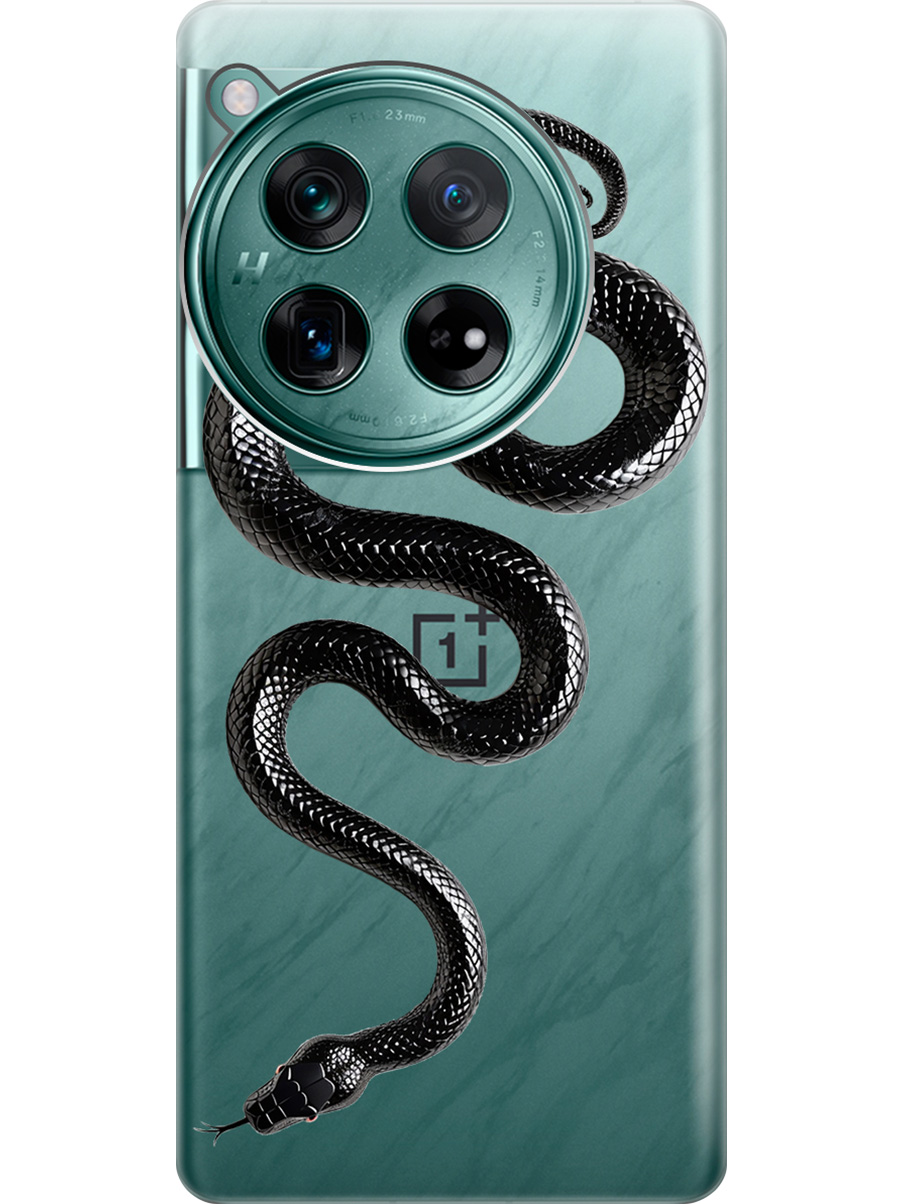 

Силиконовый чехол на OnePlus 12 с принтом "Черная мамба", Прозрачный;черный, 780483913