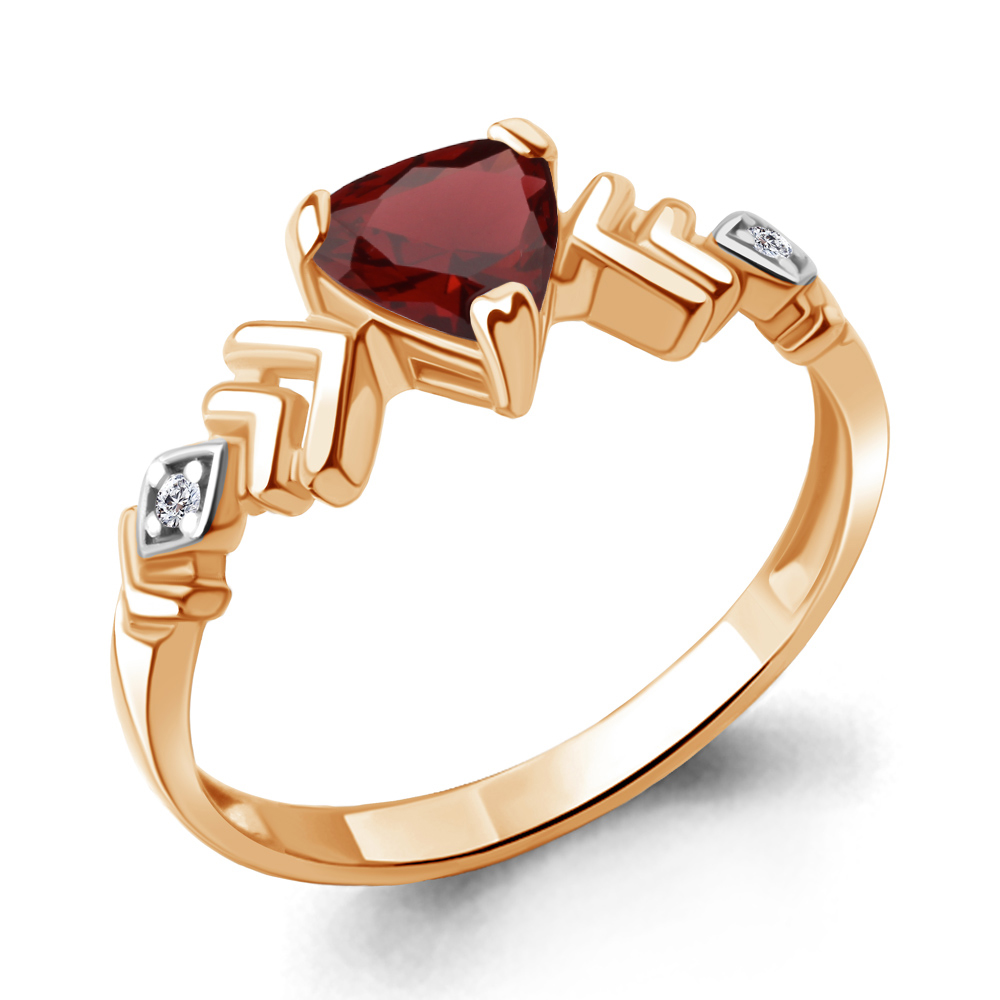 

Кольцо из серебра с гранатом Aquamarine Aquamarine 6950803А_925_з р, 6950803А_925_з